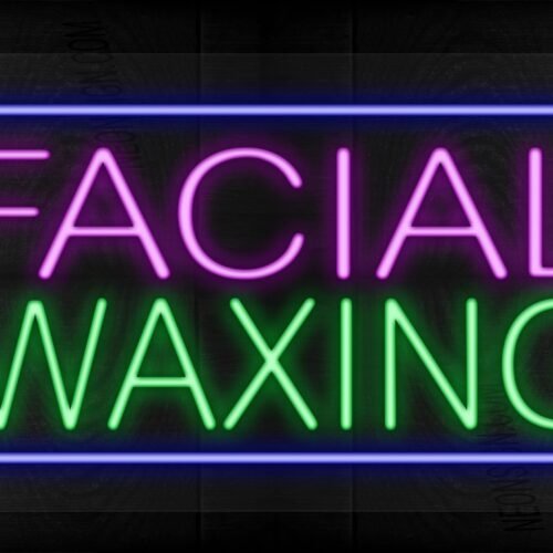 Facial Waxing with blue border LED Flex
