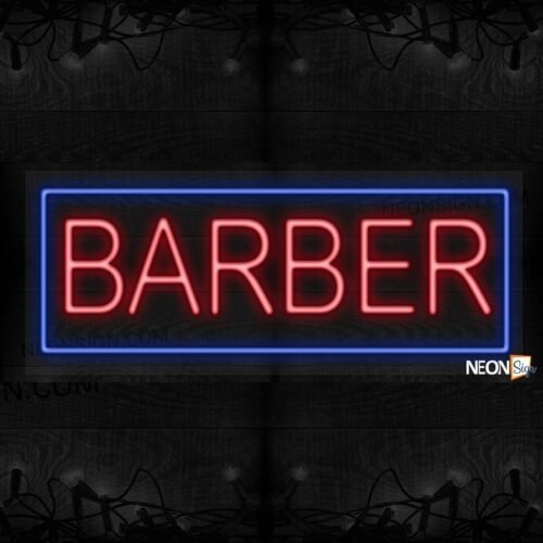 Barber WITH BLUE BORDER LED Flex