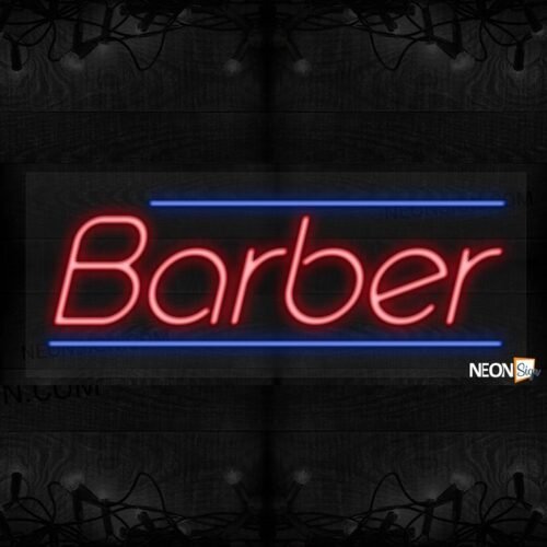 Barber with blue line LED Flex