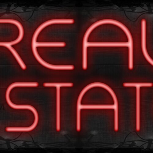 Real Estate in red with blue side border LED Flex