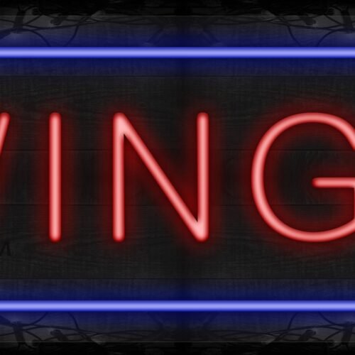 Wings with blue border LED Flex