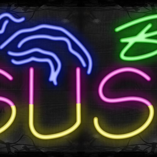 Sushi Bar with blue octopus LED Flex