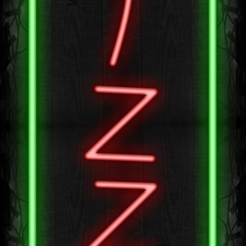 Pizza with green border LED Flex (Vertical)