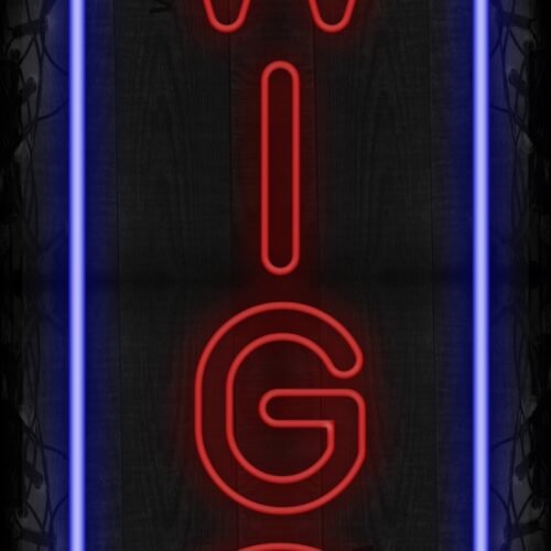 Wigs with blue border LED Flex (Vertical)