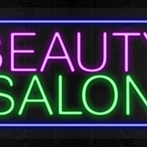 Beauty Salon with blue border LED Flex