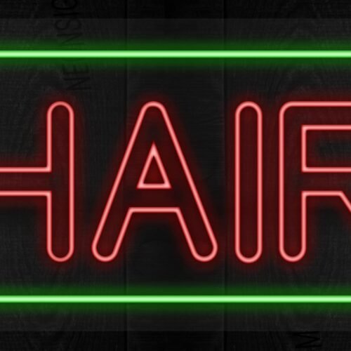 Double stroke HAIR with green border LED Flex