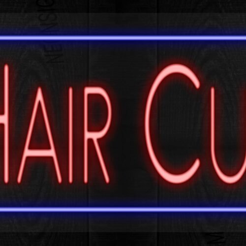 Haircut with blue border LED Flex