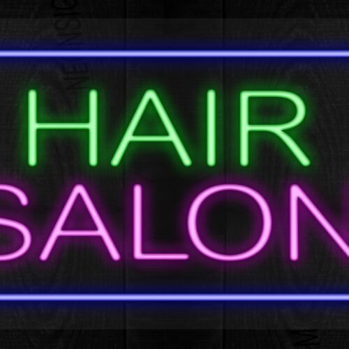 Hair Salon with blue border LED Flex