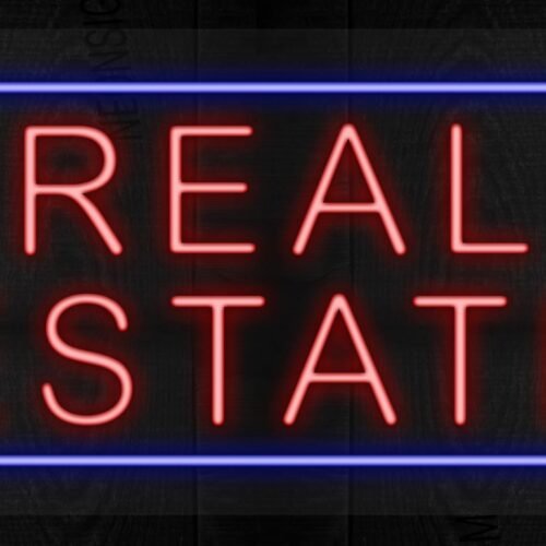Real Estate with blue border LED Flex