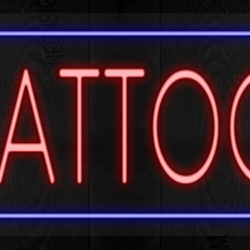 Tattoo with blue border LED Flex
