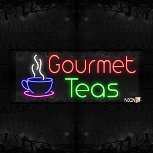 Gourmet Teas in red and green with tea cup LED Flex