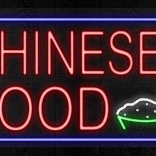 Chinese Food with blue border and logo LED Flex
