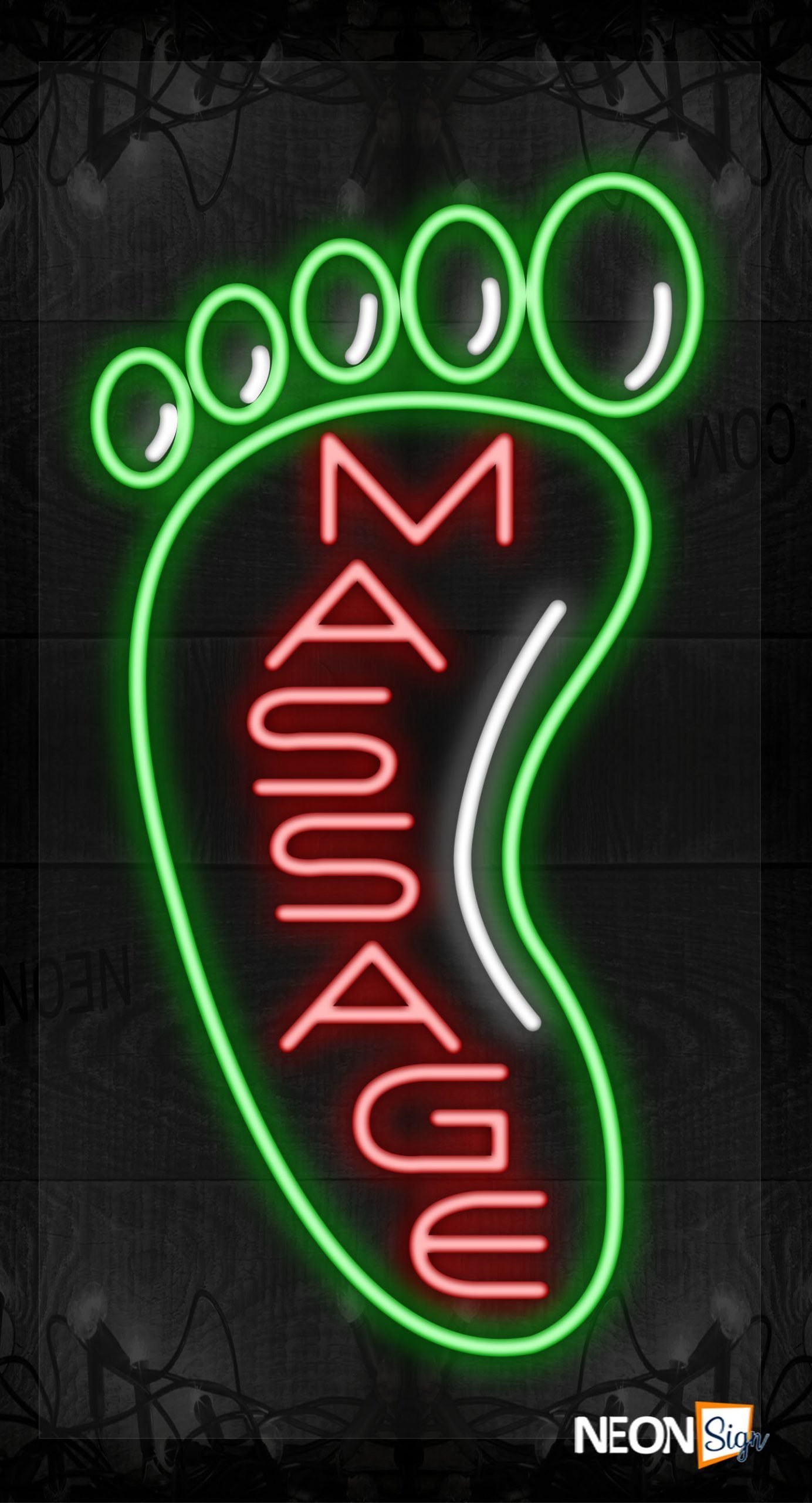 Message with foot logo LED Flex