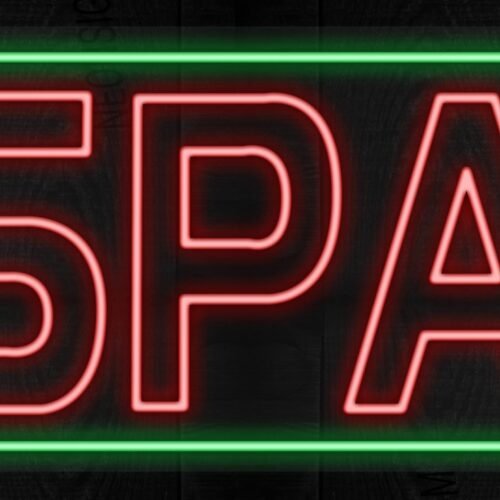 Double stroke Spa with green border LED Flex
