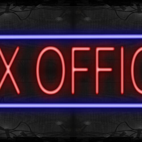 Box Office with blue arrow border LED Flex