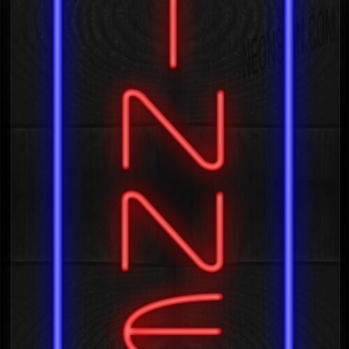 Vertical Dinner with Blue Border LED Flex