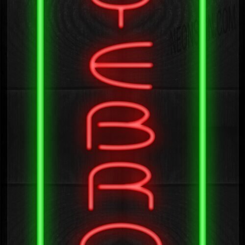 Vertical Eyebrow with Green Border LED Flex