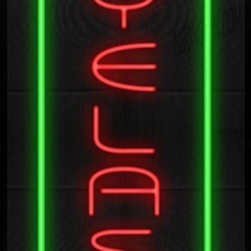 Vertical Eyelash with Green Border LED Flex