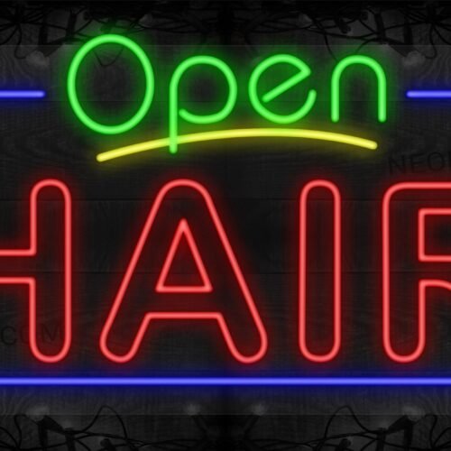 Open Hair with Blue Border LED Flex