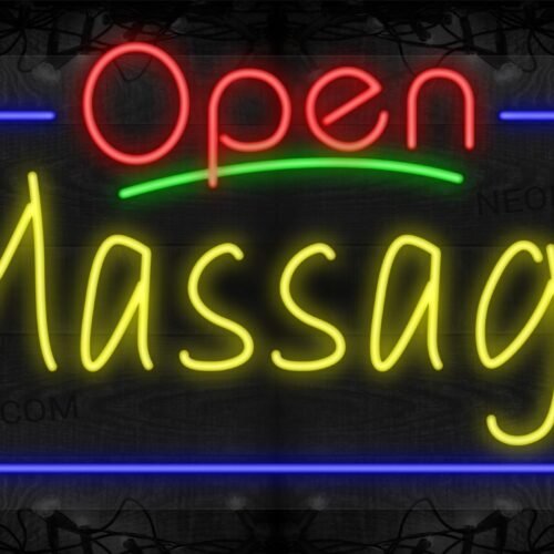 Open Message Text with Blue Border LED Flex