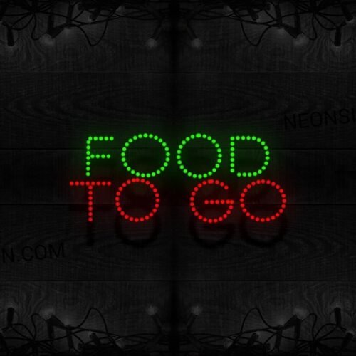 Food To Go Simple All Caps Text LED Bulb