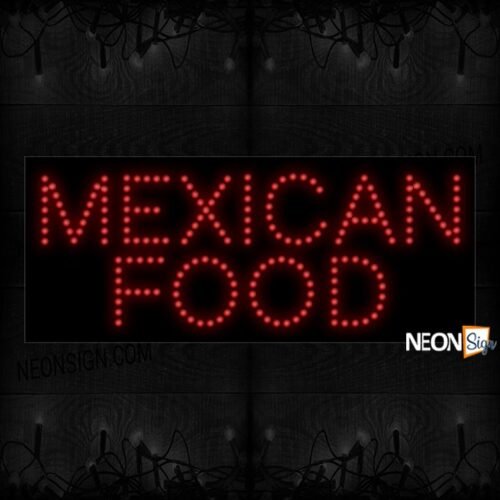 Mexican Food in red LED Bulb