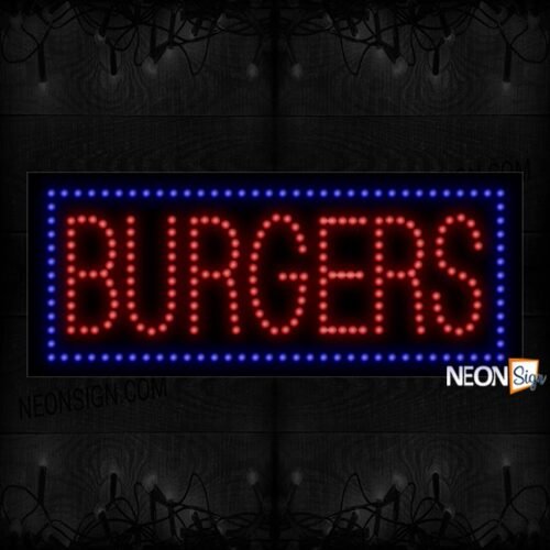 Burgers With Blue Border LED Bulb