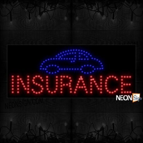 Insurance in red With Car Logo LED Bulb