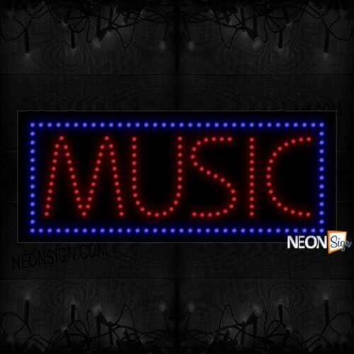 Music With Blue Border LED Bulb