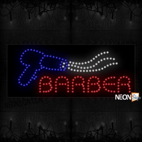 Barber Shop in Red LED Bulb