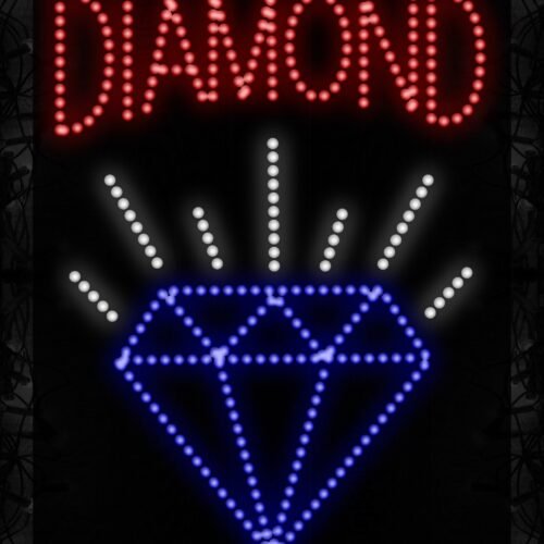 Diamond With Diamond Symbol Vertical LED Bulb