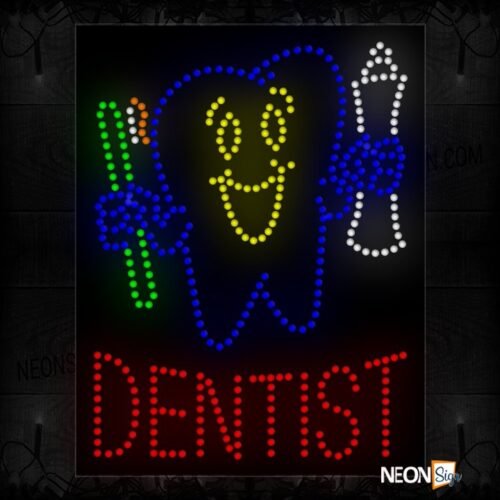 Dentist With Tooth Logo LED Bulb