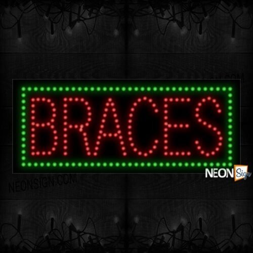Braces With Green Border LED Bulb
