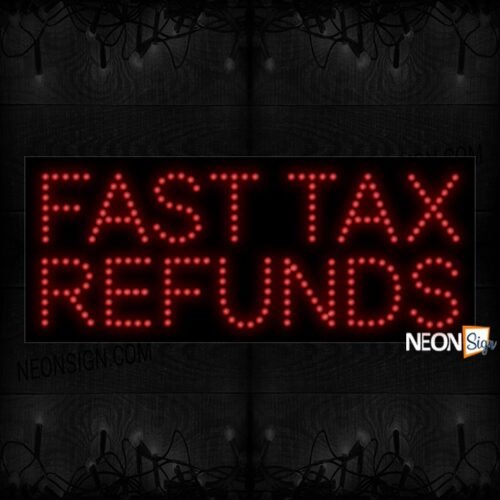 Fast Tax Refunds in red LED Bulb