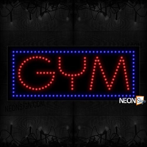 Gym In Red With Blue Border LED Bulb