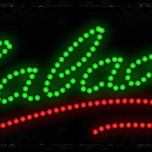 Salad With Red Curve Line LED Bulb