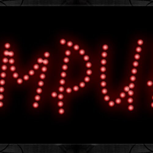 Tempura On A Plain Red Text LED Bulb