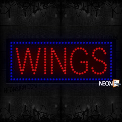 Wings With Blue Border LED Bulb