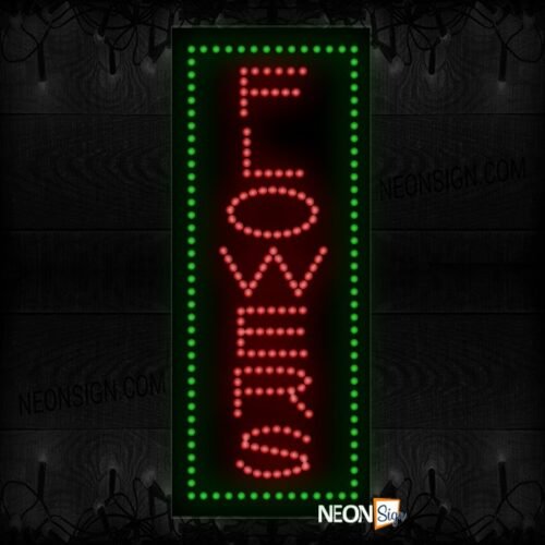 Flowers With Green Border (Vertical) LED Bulb