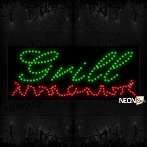 Grill Cursive With Hot Charcoal LED Bulb