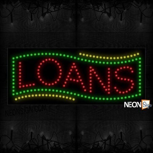 Loans With Green Wavy Border LED Bulb