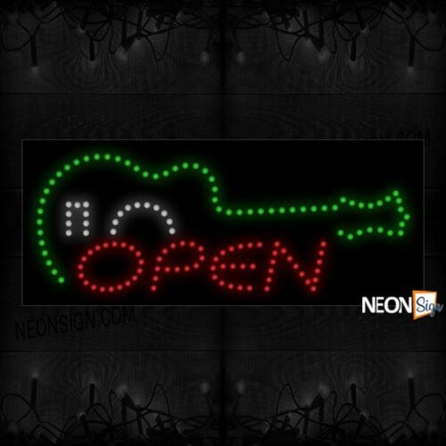Open With Guitar Image LED Bulb