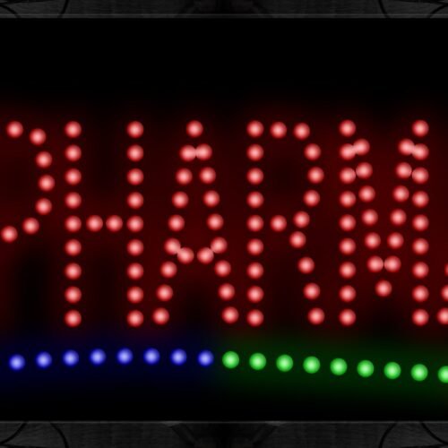 Pharmacy With Colorful Line And Mortar Logo LED Bulb