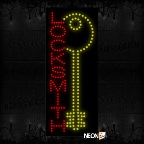 Locksmith With Key logo vertical LED Bulb