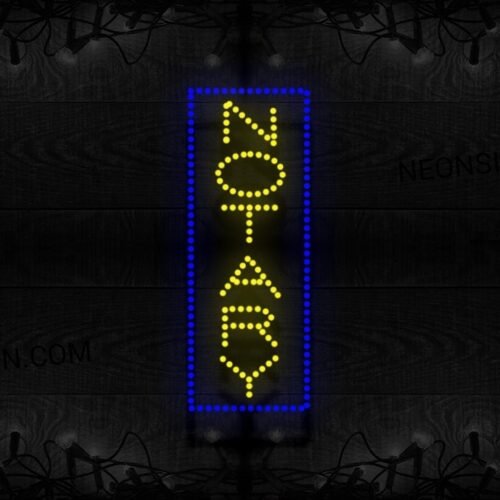 Notary Vertical With Blue Box LED Bulb