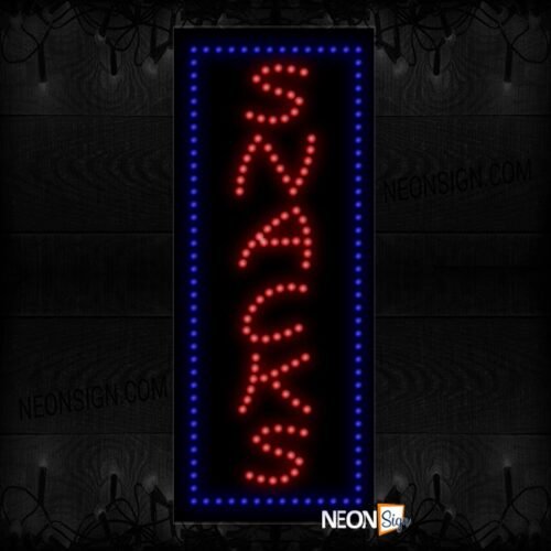 Snacks In Red With Blue Border (Vertical) LED Bulb