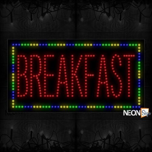 Breakfast In Red With Colorful Border LED Bulb