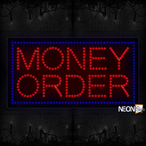 Money Order With Blue Border LED Bulb