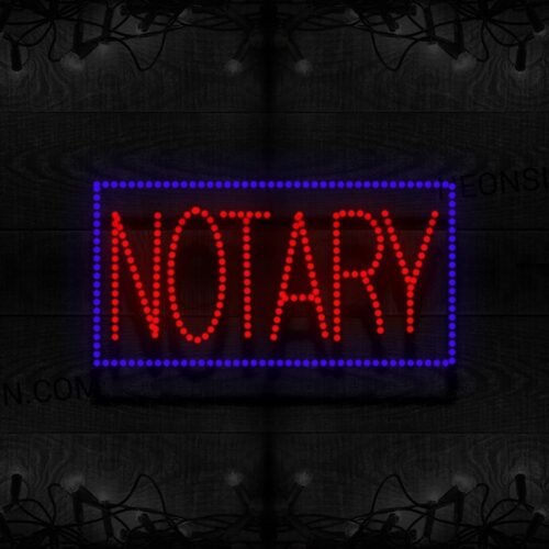 Notary With Blue Border LED Bulb