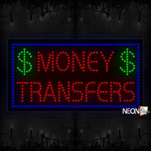 Money Transfers With Dollar LED Bulb